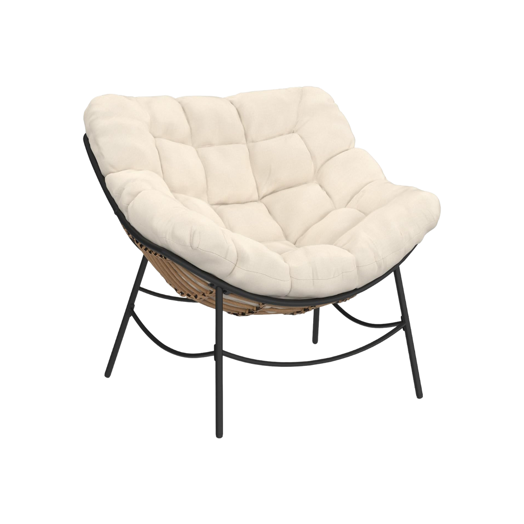 Fauteuil de jardin relax LOA IDMarket effet rotin