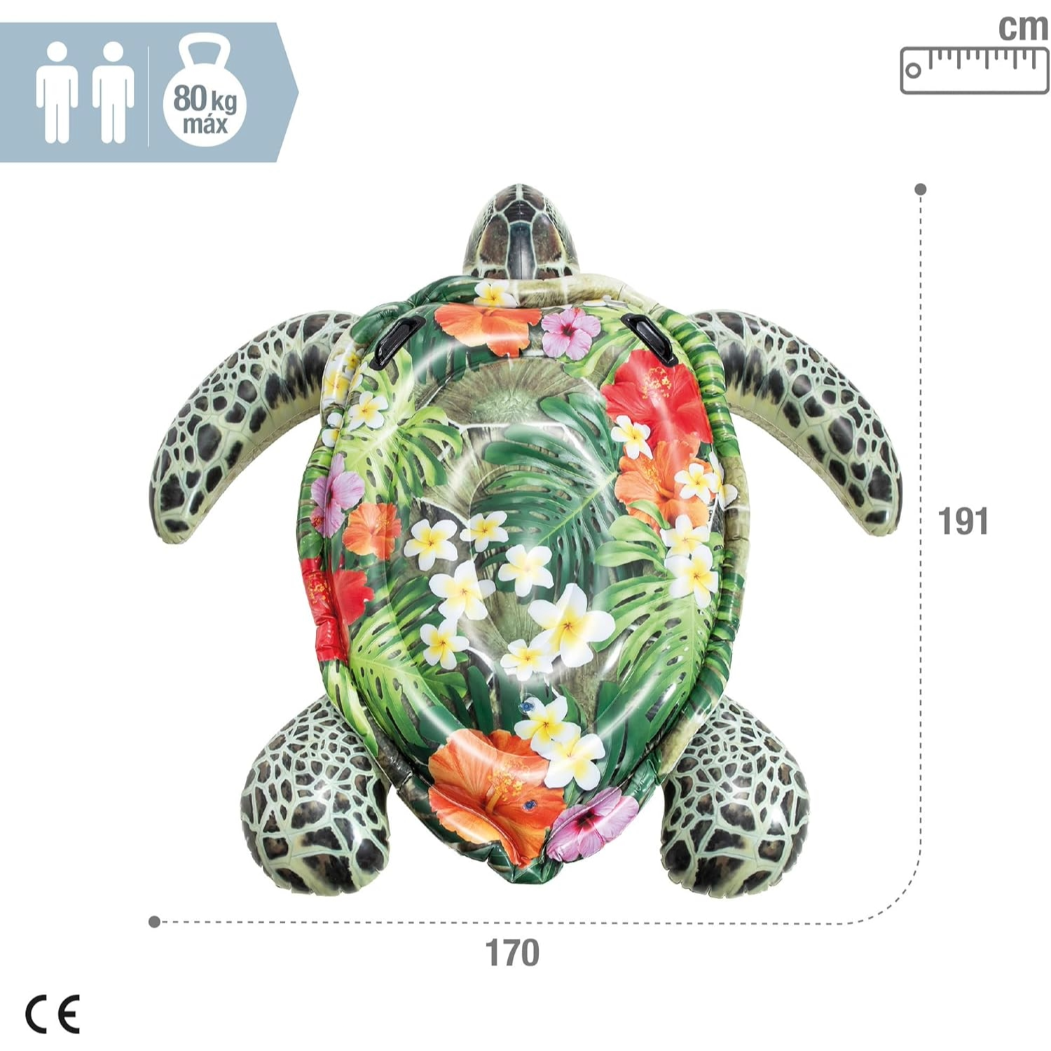 Tortue Gonflable à Chevaucher 191 × 171 cm