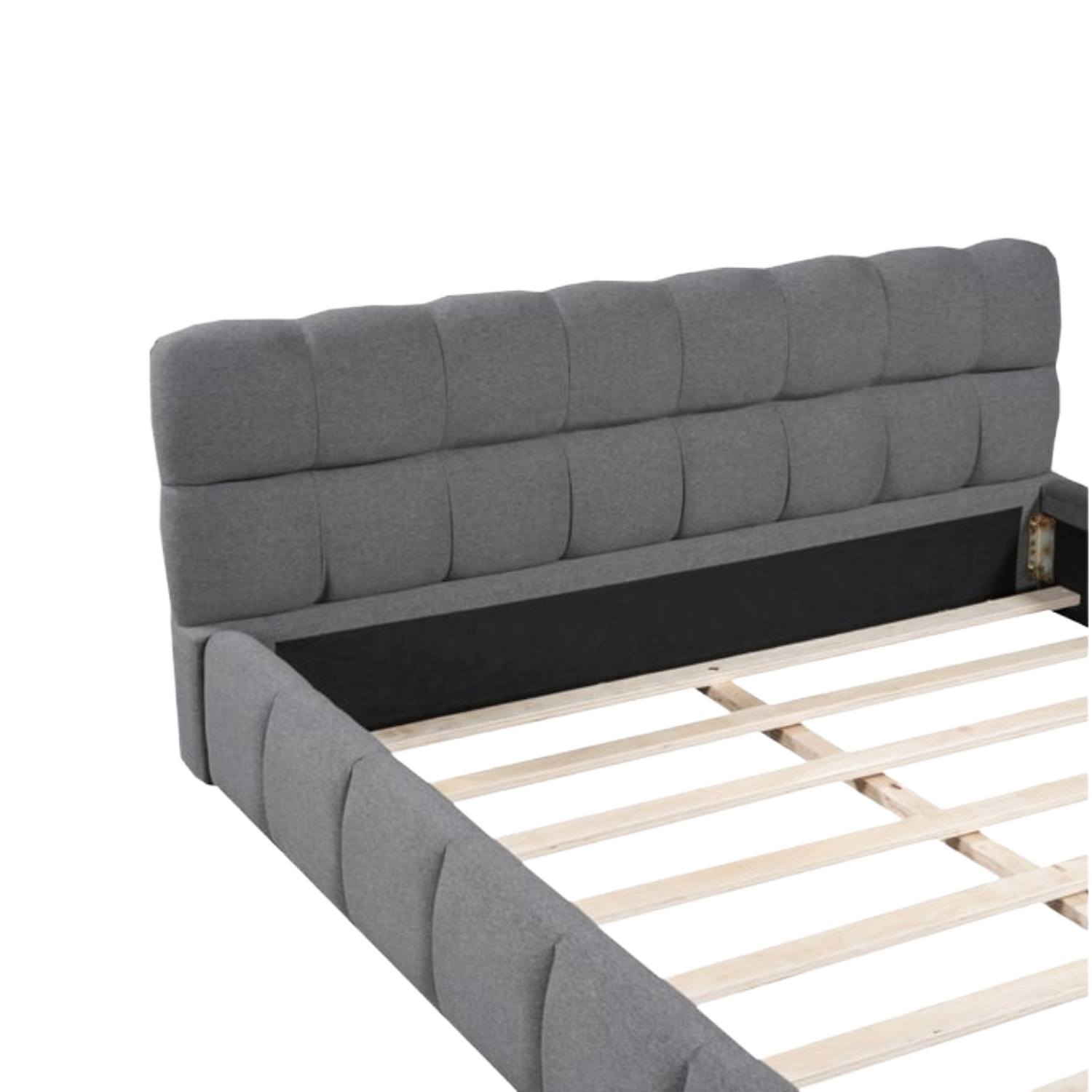 Lit coffre 160 × 190 cm Gris