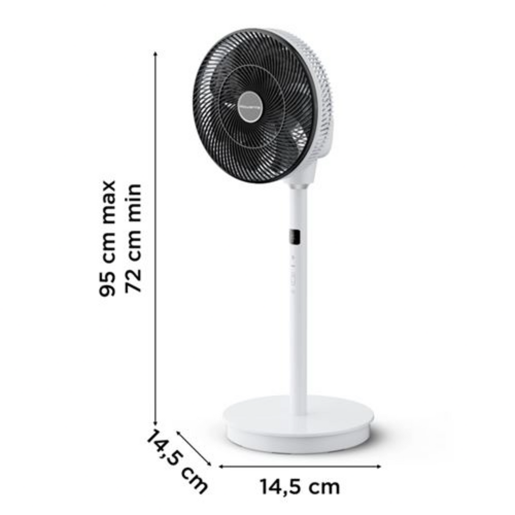 Ventilateur sur Pied Rowenta Turbo Swift Silence QV5040F0 – Ultra Silencieux – Blanc