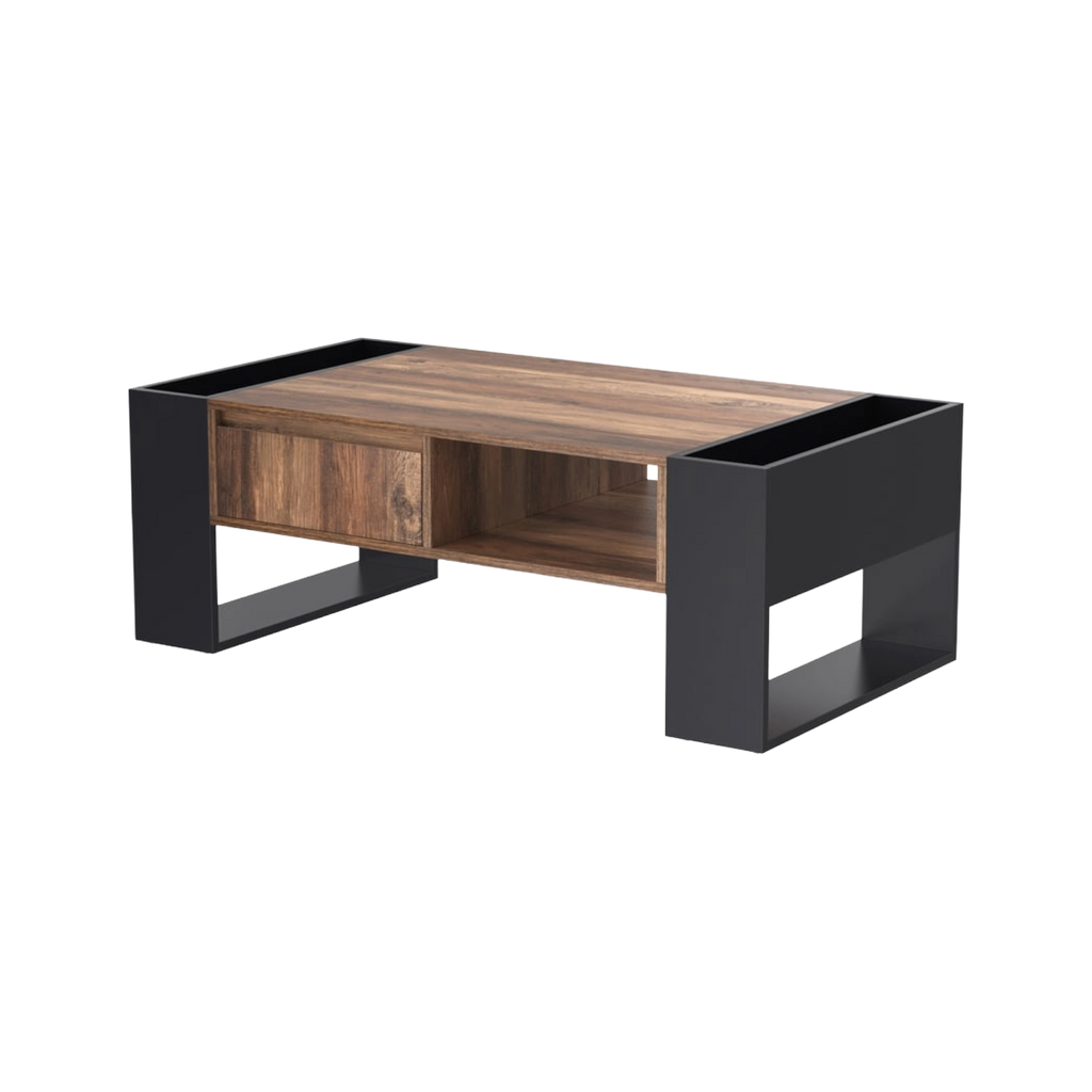 Table basse rectangulaire 106 cm Bois foncé