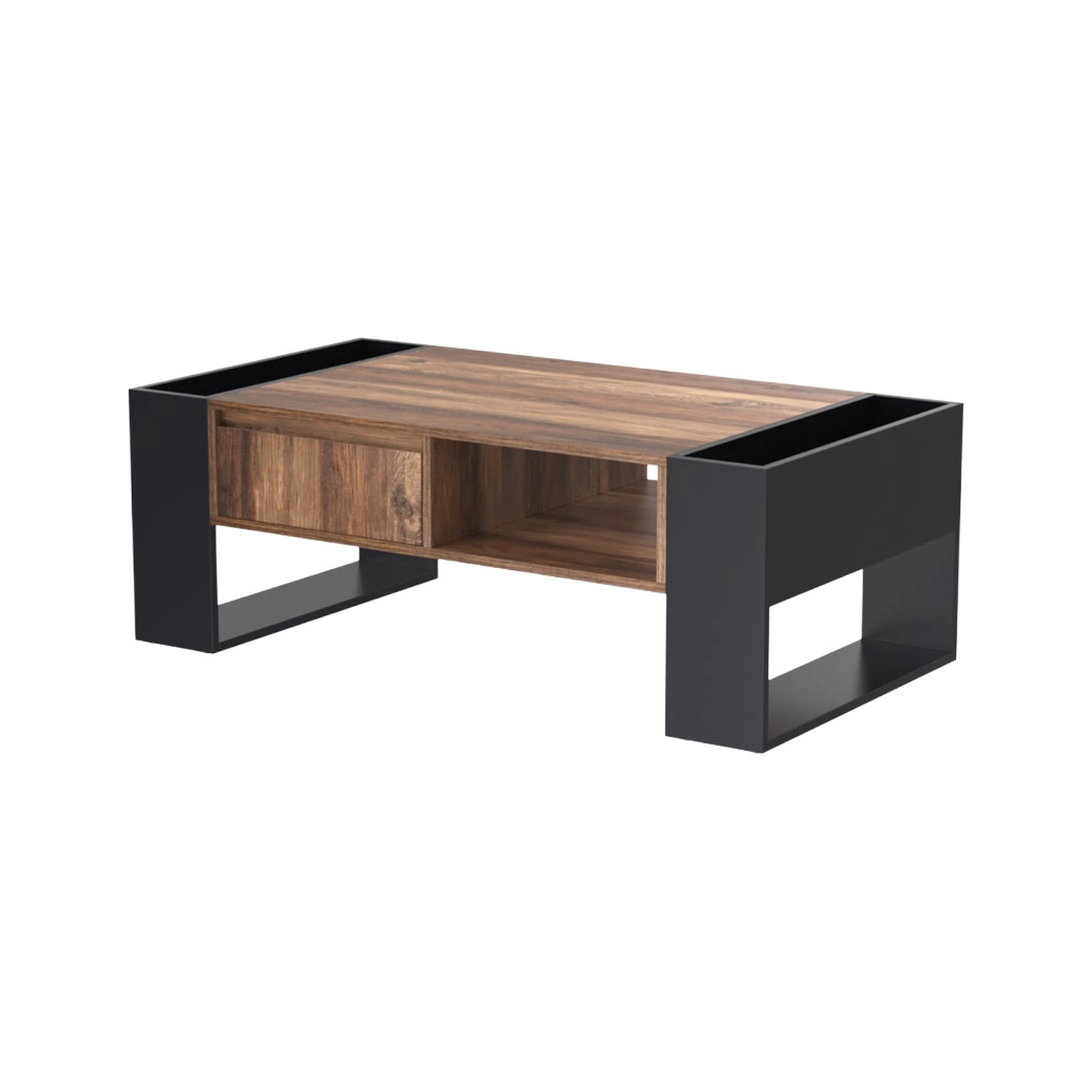 Table basse rectangulaire 106 cm Bois foncé