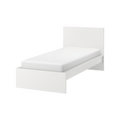 Cadre de lit haut 90 × 190 cm Blanc avec sommier Luröy