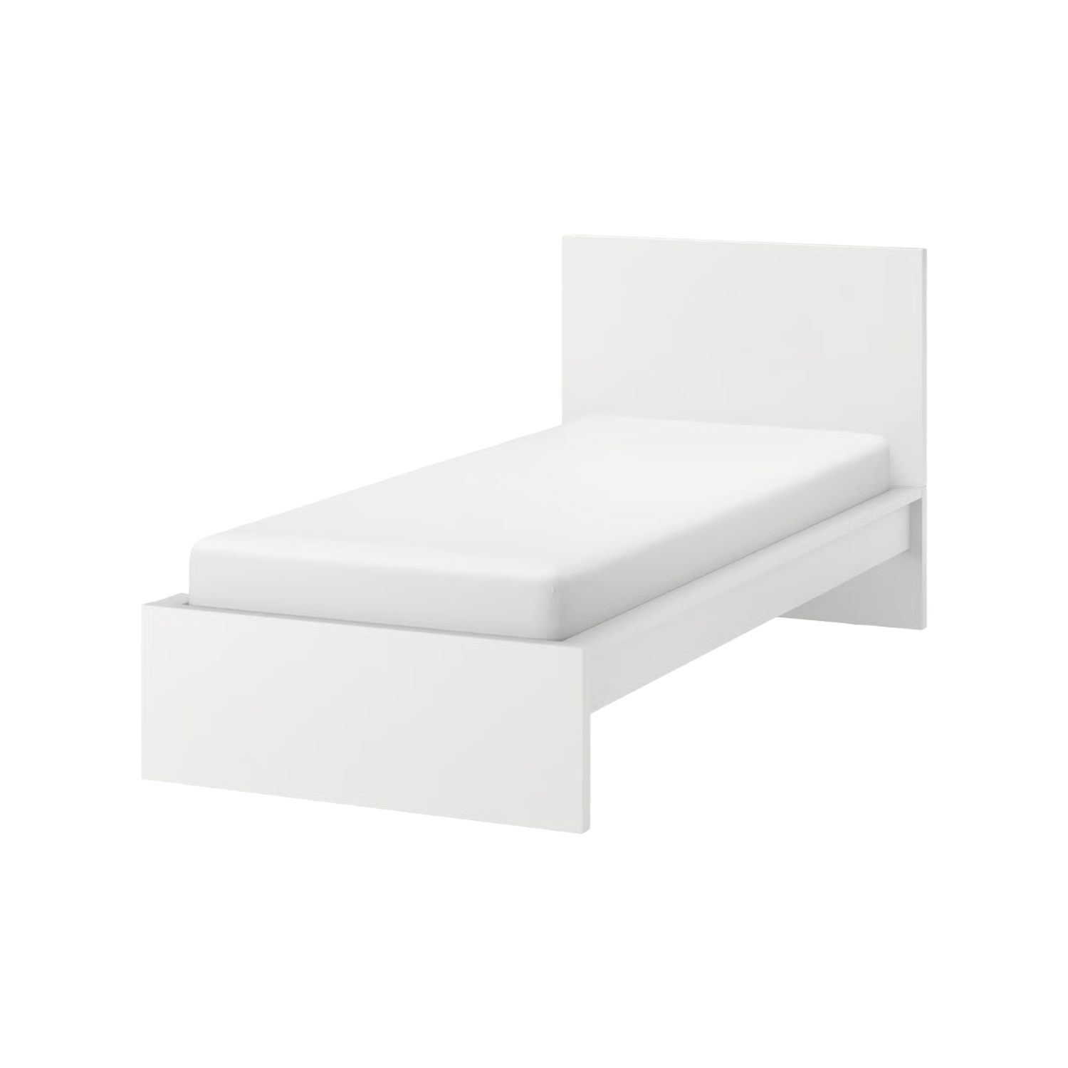Cadre de lit haut 90 × 190 cm Blanc avec sommier Luröy
