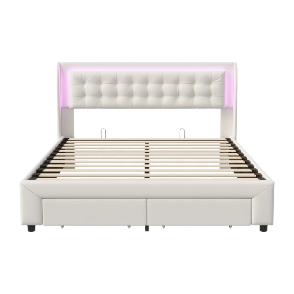 Lit coffre 160 × 190 cm Beige
