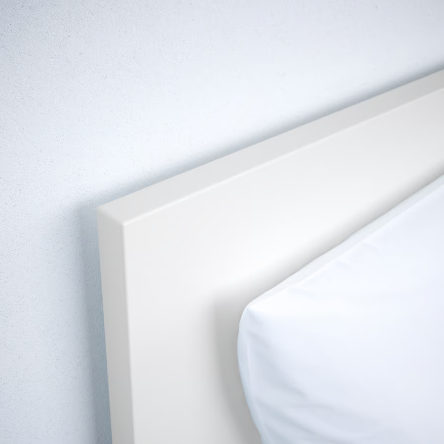 Cadre de lit haut 90 × 190 cm Blanc avec sommier Luröy